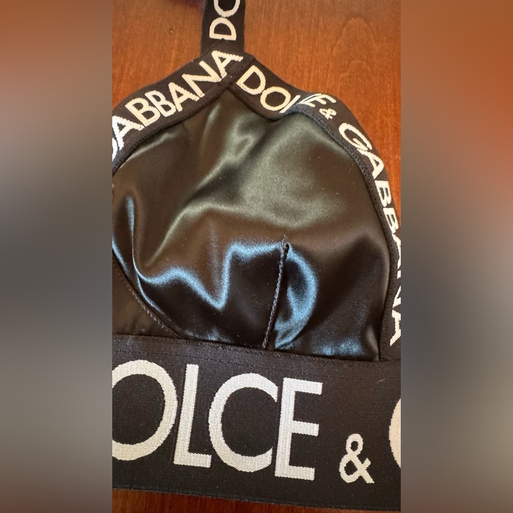 Dolce & Gabbana Satin Triangle Bra - Picture 4 of 8